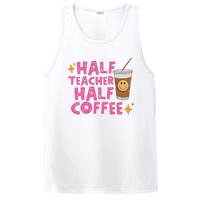 Half Teacher Half Coffee Teacher Coffee Teach Repeat PosiCharge Competitor Tank