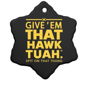 Hawk Tuah Ceramic Star Ornament