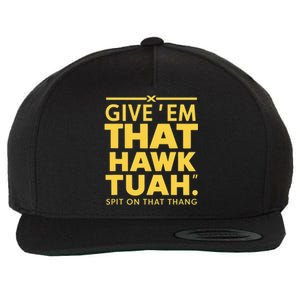 Hawk Tuah Wool Snapback Cap