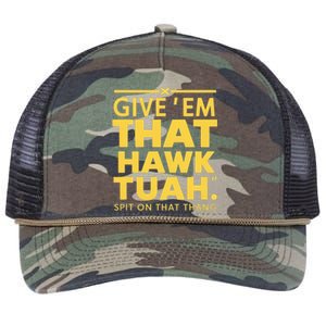 Hawk Tuah Retro Rope Trucker Hat Cap