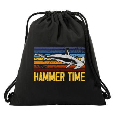 Hammer Time Hammerhead Shark Marine Biology Animal Drawstring Bag