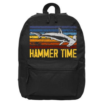 Hammer Time Hammerhead Shark Marine Biology Animal 16 in Basic Backpack