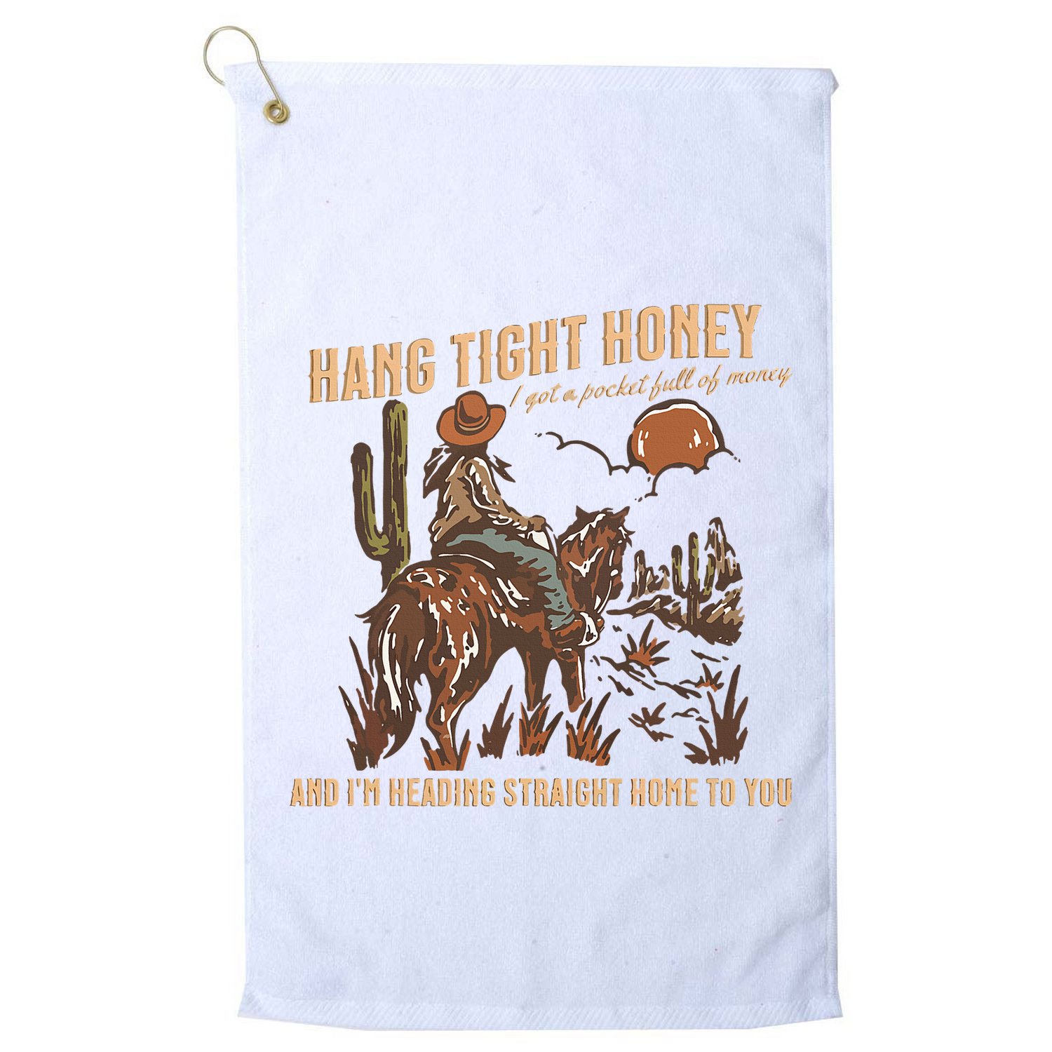 Hang Tight Honey Golf Towel