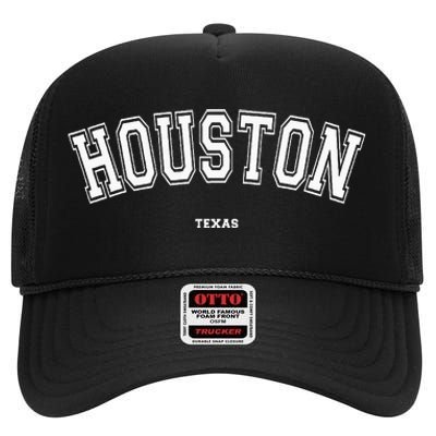 Houston Texas High Crown Mesh Back Trucker Hat