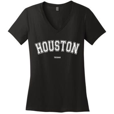 Houston Texas Women's V-Neck T-Shirt