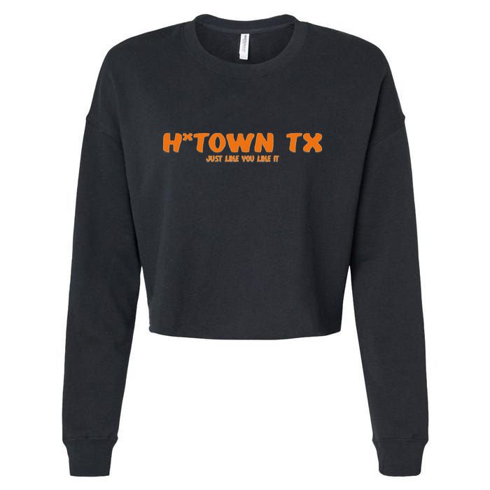 Houston Texas Htown Pride Cropped Pullover Crew