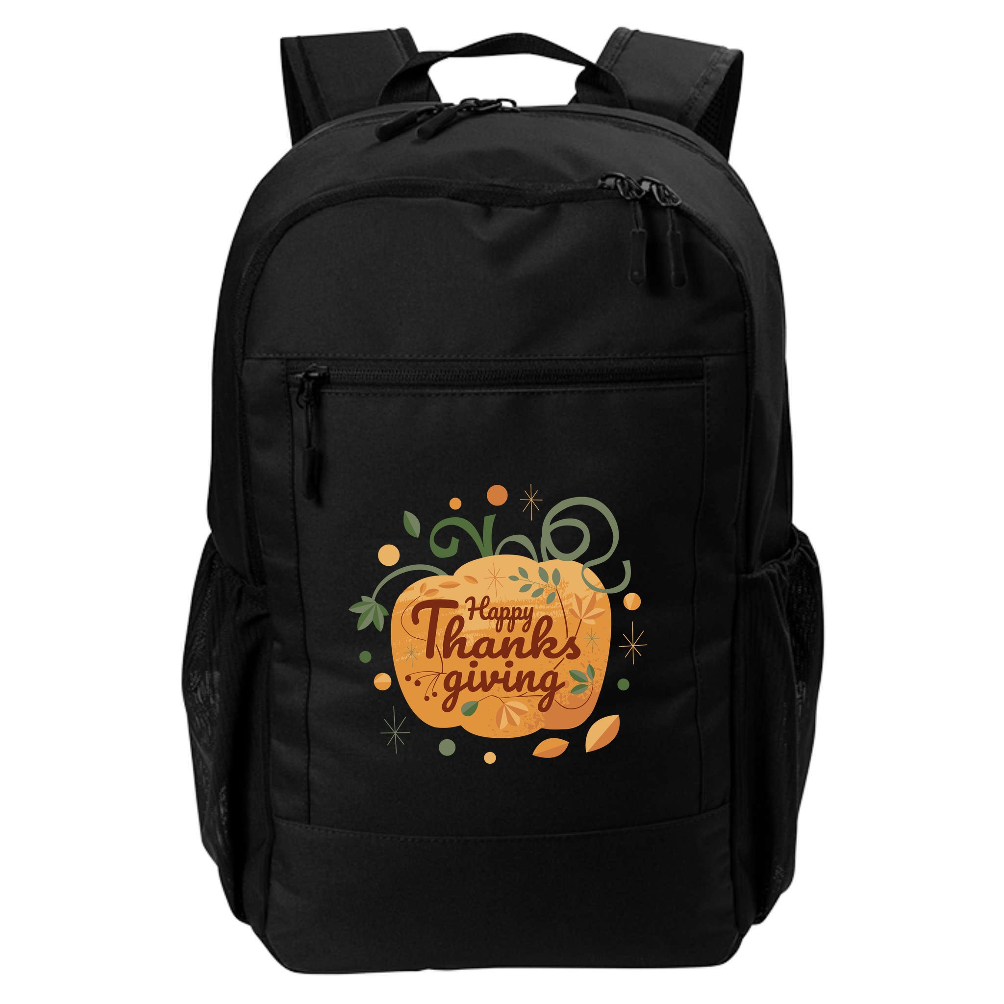 Happy Thanksgiving Holiday Pumpkin Autumn Backpack