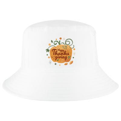 Happy Thanksgiving Holiday Pumpkin Autumn Cool Comfort Performance Bucket Hat