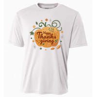 Happy Thanksgiving Holiday Pumpkin Autumn Cooling Performance Crew T-Shirt