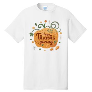 Happy Thanksgiving Holiday Pumpkin Autumn Tall T-Shirt