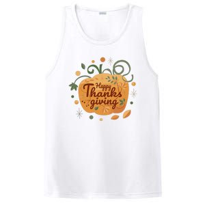 Happy Thanksgiving Holiday Pumpkin Autumn PosiCharge Competitor Tank