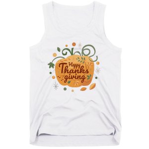 Happy Thanksgiving Holiday Pumpkin Autumn Tank Top