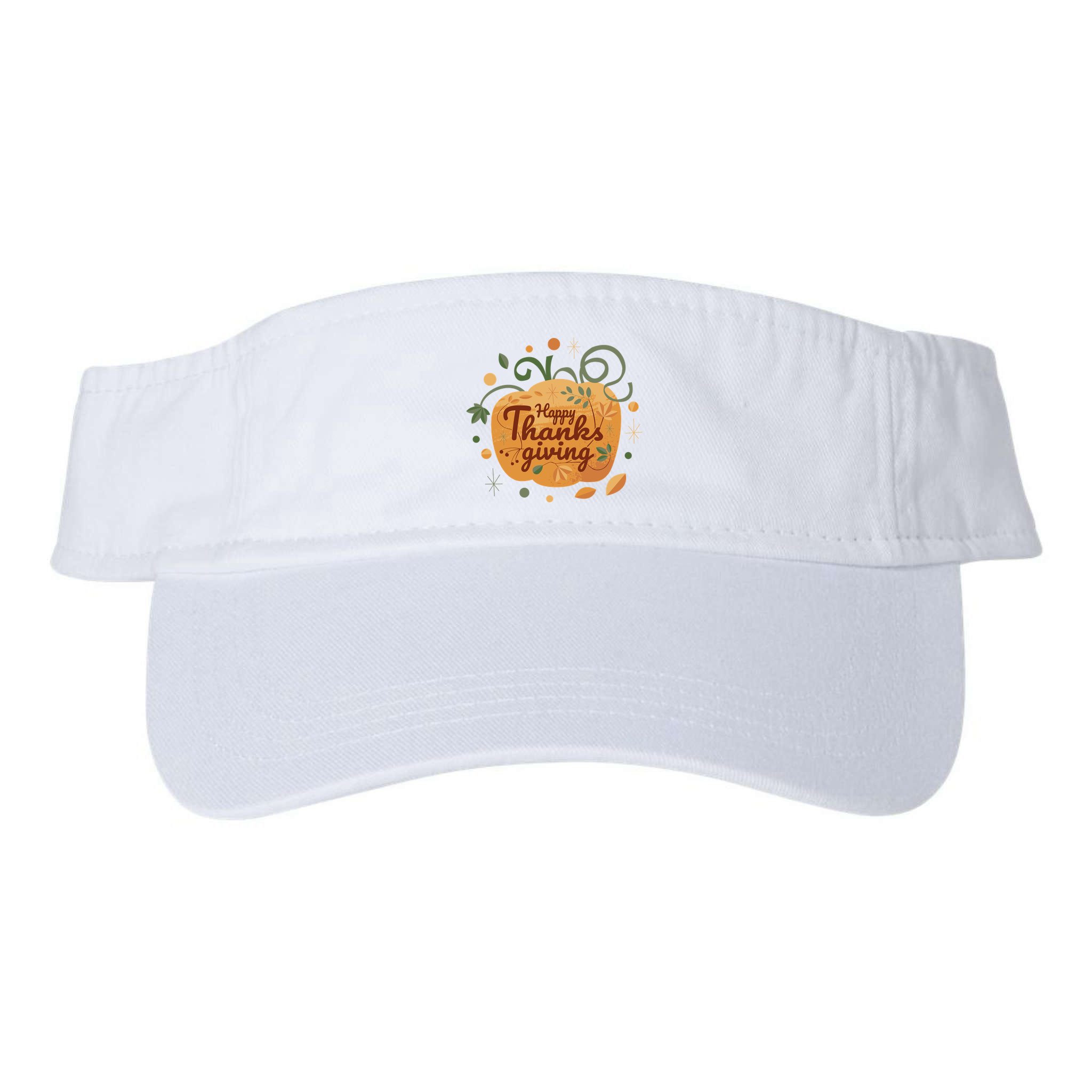 Happy Thanksgiving Holiday Pumpkin Autumn Visor