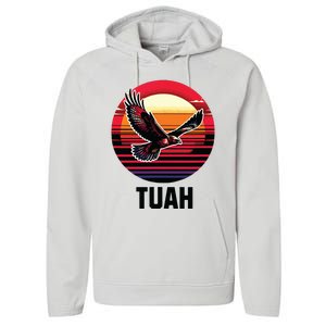 Hawk Tuah Hawk Tush Performance Fleece Hoodie