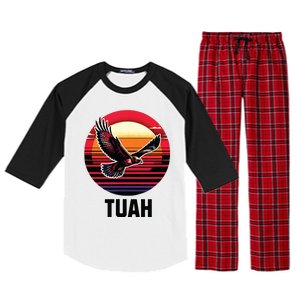 Hawk Tuah Hawk Tush Raglan Sleeve Pajama Set