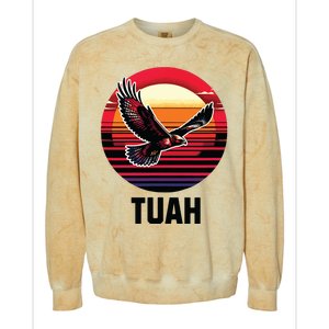 Hawk Tuah Hawk Tush Colorblast Crewneck Sweatshirt