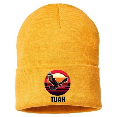 Hawk Tuah Hawk Tush Sustainable Knit Beanie