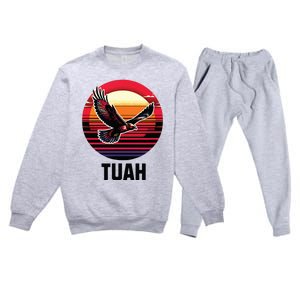 Hawk Tuah Hawk Tush Premium Crewneck Sweatsuit Set