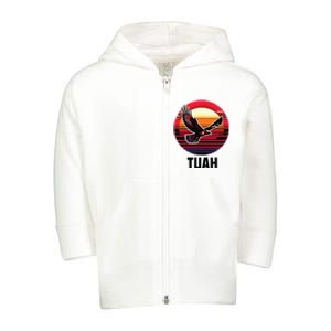 Hawk Tuah Hawk Tush Toddler Zip Fleece Hoodie