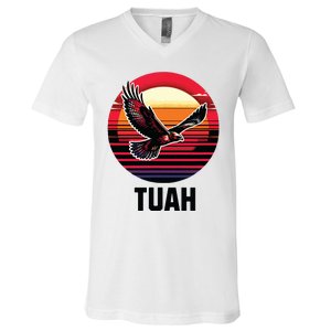 Hawk Tuah Hawk Tush V-Neck T-Shirt