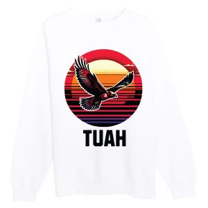 Hawk Tuah Hawk Tush Premium Crewneck Sweatshirt