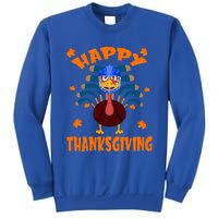 Happy Thanksgiving Hockey Lover Turkey Playing Hockey Gift Sweatshirt