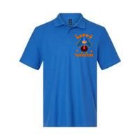 Happy Thanksgiving Hockey Lover Turkey Playing Hockey Gift Softstyle Adult Sport Polo