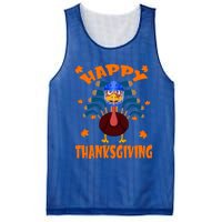 Happy Thanksgiving Hockey Lover Turkey Playing Hockey Gift Mesh Reversible Basketball Jersey Tank