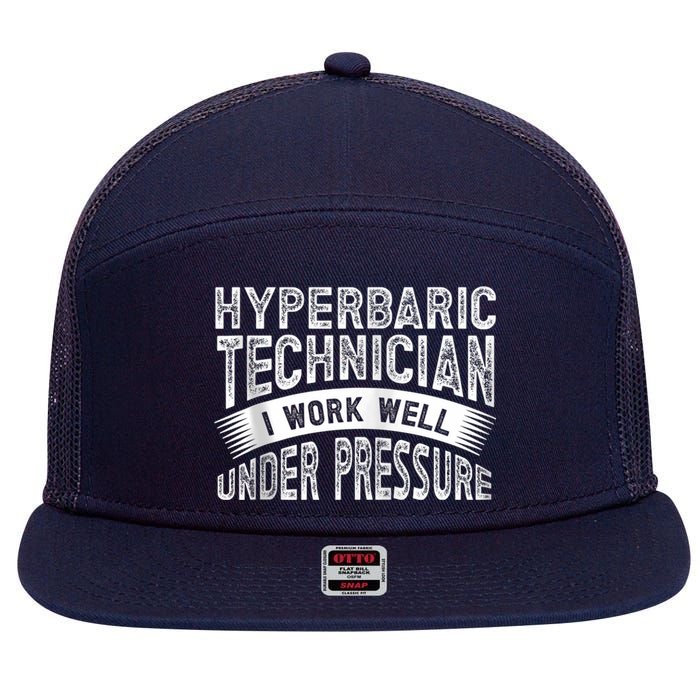 Hyperbaric Technologist Hyperbaric Technician Zip Hoodie 7 Panel Mesh Trucker Snapback Hat