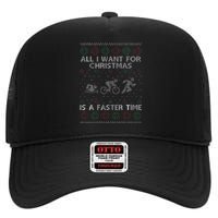 Hilarious Triathlon Holiday Sweater for Triathlete Celebration High Crown Mesh Back Trucker Hat