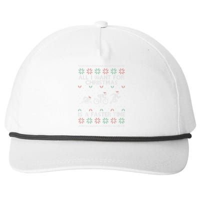 Hilarious Triathlon Holiday Sweater for Triathlete Celebration Snapback Five-Panel Rope Hat