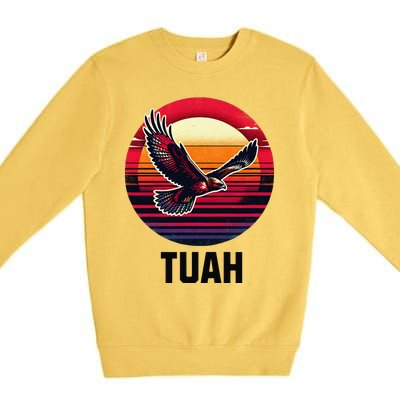 Hawk Tuah Hawk Tush Premium Crewneck Sweatshirt