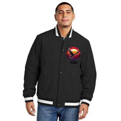 Hawk Tuah Hawk Tush Insulated Varsity Jacket