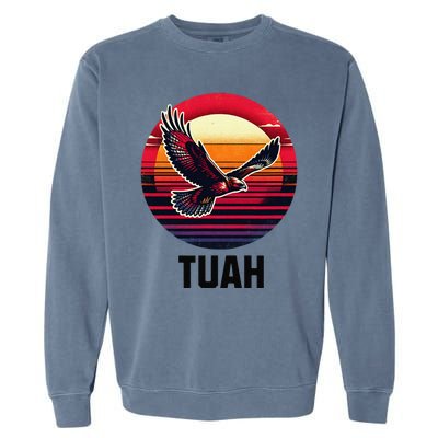 Hawk Tuah Hawk Tush Garment-Dyed Sweatshirt