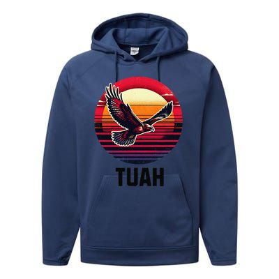 Hawk Tuah Hawk Tush Performance Fleece Hoodie