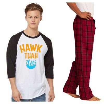 Hawk Tuah Raglan Sleeve Pajama Set