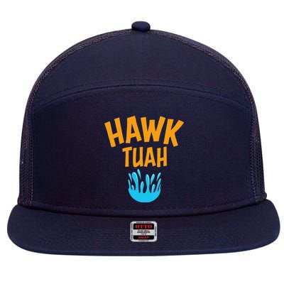 Hawk Tuah 7 Panel Mesh Trucker Snapback Hat