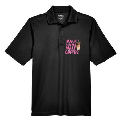 Half Teacher Half Coffee Teacher Men's Origin Performance Pique Polo