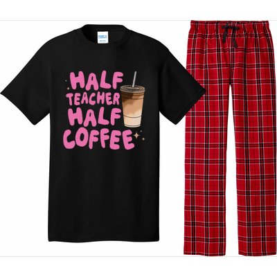 Half Teacher Half Coffee Teacher Pajama Set