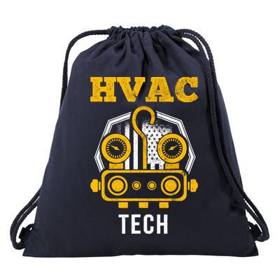 Hvac Tech Hvac Technician Ac Repairman Ac Installer Drawstring Bag