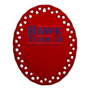 Hawk Tuah Ceramic Oval Ornament