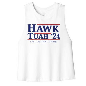 Hawk Tuah Women's Racerback Cropped Tank