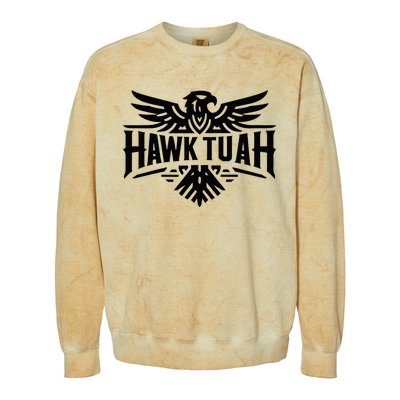 Hawk Tuah Colorblast Crewneck Sweatshirt