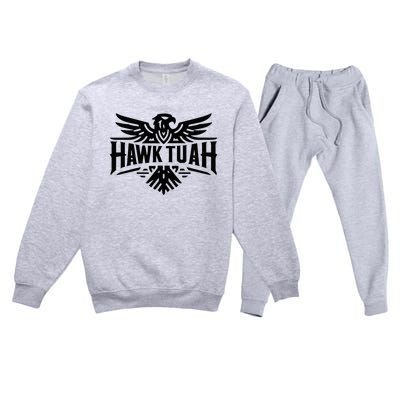 Hawk Tuah Premium Crewneck Sweatsuit Set