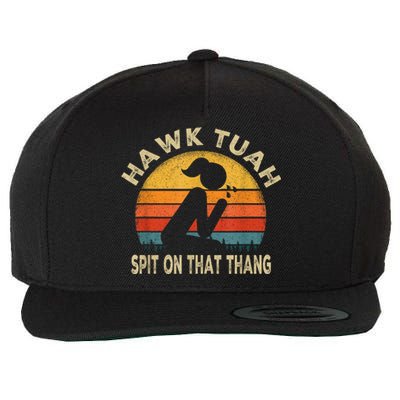 Hawk Tuah Hawk Tuah Spit On That Thang Funny Wool Snapback Cap