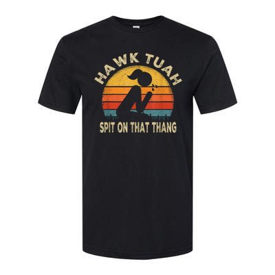 Hawk Tuah Hawk Tuah Spit On That Thang Funny Softstyle CVC T-Shirt