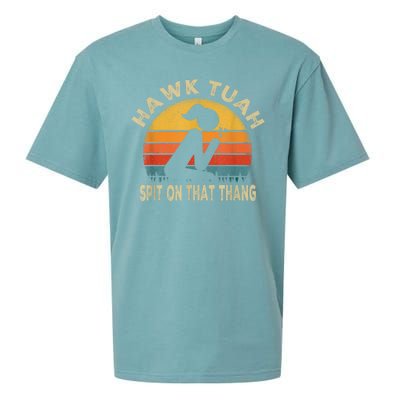 Hawk Tuah Hawk Tuah Spit On That Thang Funny Sueded Cloud Jersey T-Shirt