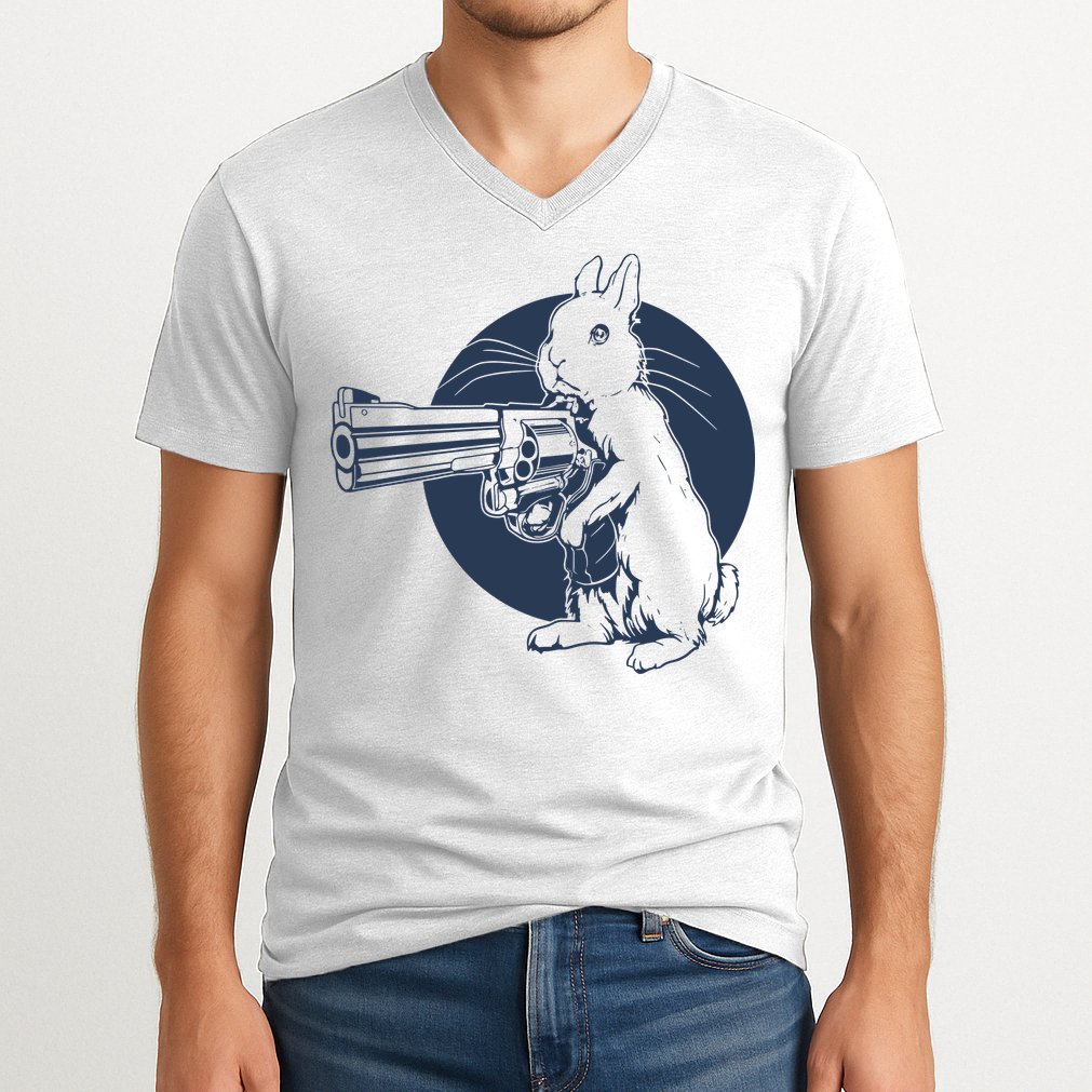 Hare Trigger V-Neck T-Shirt
