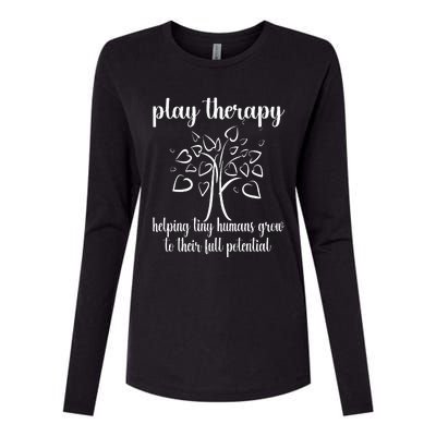 Helping Tiny Humans Play Therapist Play Therapy Womens Cotton Relaxed Long Sleeve T-Shirt