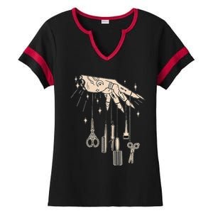 Hairstylist Tattooed Hairdresser Work Hair Salon Ladies Halftime Notch Neck Tee